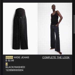 H&M Black Wide Leg Jeans